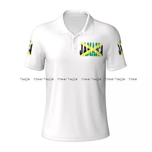 JAMAICA Flag Men's polo shirt collar T-shirt short sleeve casual street shirt